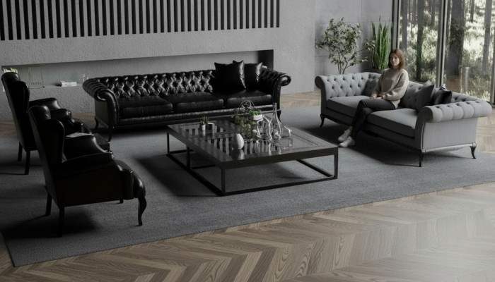 Sada odpočinkového nábytku 2x pohovka s křeslem v moderním elegantním designu