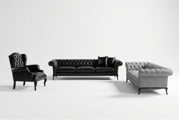 Sada odpočinkového nábytku 2x pohovka s křeslem v moderním elegantním designu