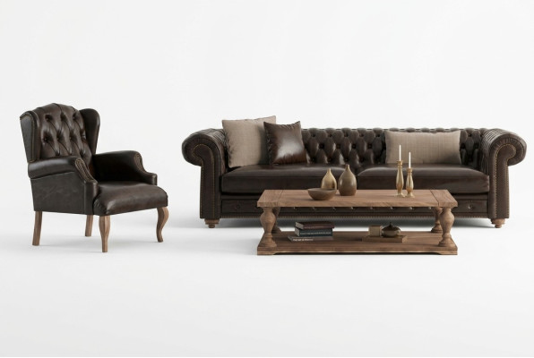 Sofa mit Sessel für das Wohnzimmer Moderne Gemütlichkeit ohne Übermaß
