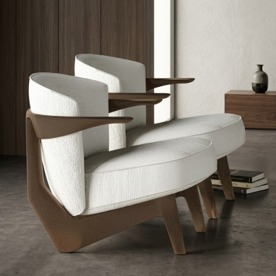 Sessel in modernem Design Sanfter Luxus ohne Schnickschnack