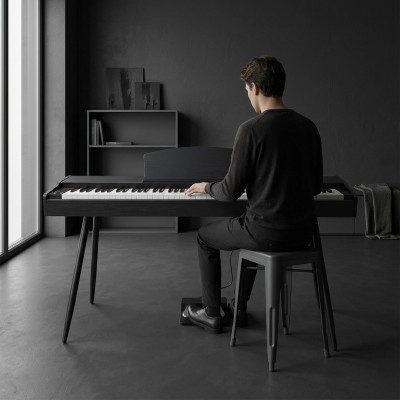 Digitalpiano Braunes Piano Stage Klavier Hochglanz Heimklavier