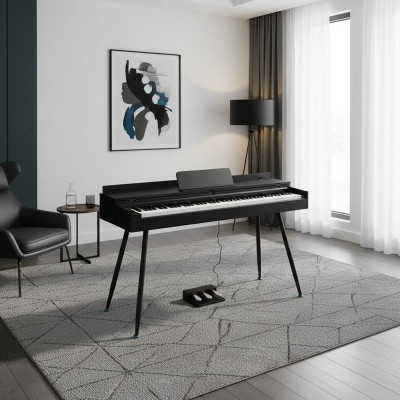 Schwarzes Piano Digitalpiano Stage Klavier Hochglanz Heimklavier