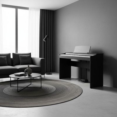Digitální piano do domácnosti 137 cm Černé