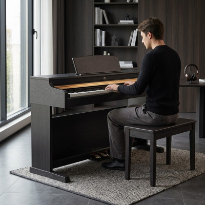 Digitální piano do domácnosti Klávesnice digitální 137cm Černé