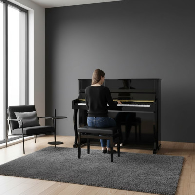 Digitales Klavier Piano Heimklavier Digital Keyboard 137cm Schwarz
