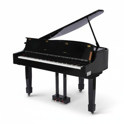 Schwarzes Klavier Flügel  Digitalpiano Flügelklavier Hochglanz Piano