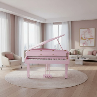 Rosa Flügel Klavier Digitalpiano Flügelklavier Hochglanz Piano