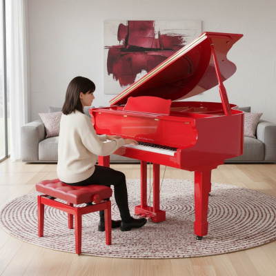 Klavier Digitalpiano Flügelklavier Hochglanz Rotes Piano Klaviere