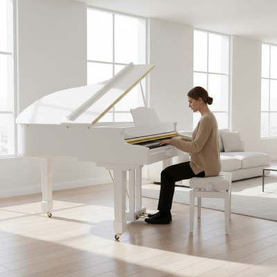 Digitalpiano Flügelklavier Klavier Hochglanz Weiß Piano