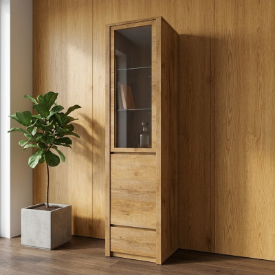 Vitrinenschrank Glasvitrine Anrichte Küchenbuffet Glas-Regale Schublade
