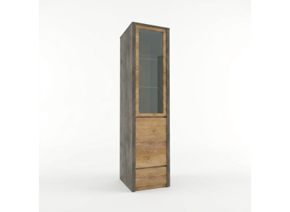 Vitrinenschrank Anrichte Buffet Vitrine Schrank Schublade Glas-Regale