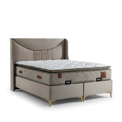 Das Bett mit Matratze im modernen Stil wird jedes Schlafzimmer verschönern.