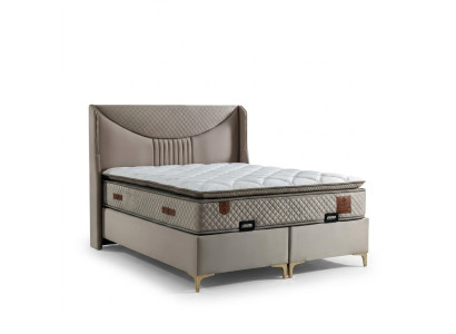 Das Bett mit Matratze im modernen Stil wird jedes Schlafzimmer verschönern.