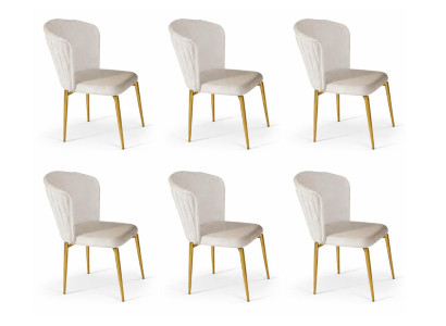 6x Stühle Stil modern Farbe weiß neu Esszimmer bequem vielseitig weich