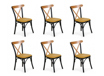 6x Stühle Stil modern Farbe schwarz bequem Esszimmer komfortabel weich