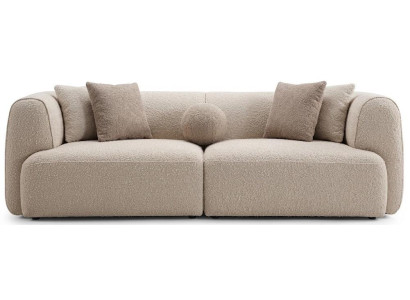 3 Sitzer Sofa Beige Wohnzimmer geräumig bequem komfortabel
