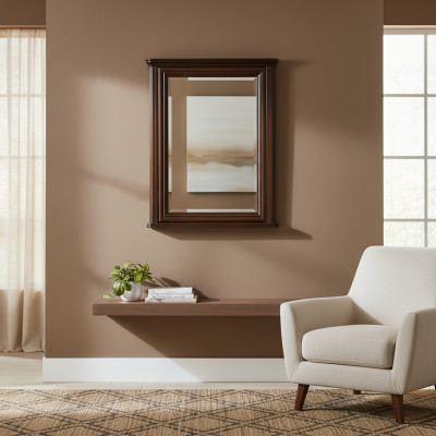 Klasický designer rámu z pravého dřeva XXL zrcadlo 107x71 zrcadlo - Model W-L3