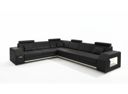 Ledersofa Couch Sofagarnitur 3+2+1 Sitzer Garnitur Design Modern Sofa