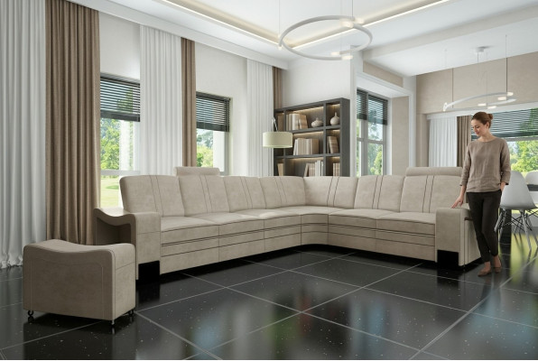 Stoffcouch Textil Polster Eckcouch Couch Sofa Ecksofa Wohnlandschaft