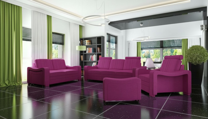 Sofagarnitur Textil Polster Couch Sofa Garnitur Stoffsofa 3+2+1 Wohnlandschaft