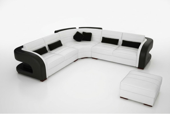 LEDROVÁ SOFA Design WOHNLANDSCHAFT COUCH GARNITUR POLSTERECKE ECKCOUCH SOFA Bergamo