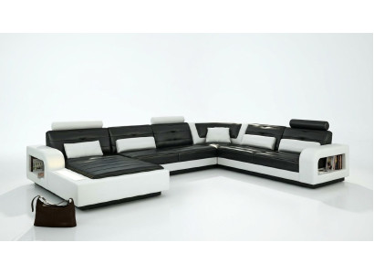 Ecksofa Sofa Pohovka Pohovka Pohová souprava Kožená rohová sedací souprava U Tvar H2209