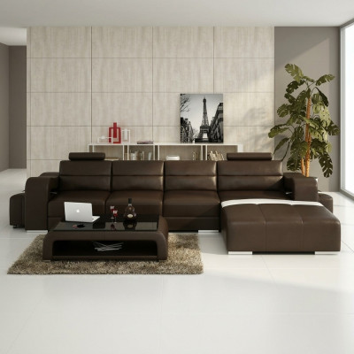 LEDERSOFA ECKSOFA COUCH DESIGNER PISA WOHNLANDSCHAFT COUCH SOFA L FORM BETA NEU