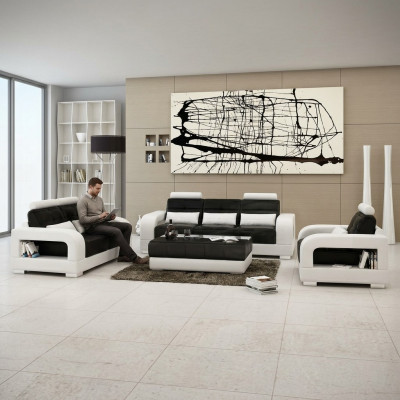 Návrh Garnitur Sofa Set Polstrová Pohovka Pohovka Nové Polstrové Potahy H2209