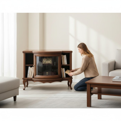 Klassischer Antik Style TV Sideboard Unterschank RTV Fernsehschrank Model WRTVM