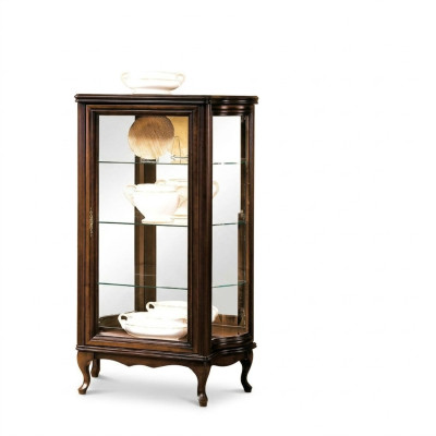 Klassische Vitrine Schrank Italienische Möbel Vitrinenschrank Vitrinen Neu WW3-4