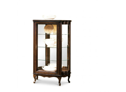 Klassische Vitrine Schrank Italienische Möbel Vitrinenschrank Vitrinen Neu WW3-4