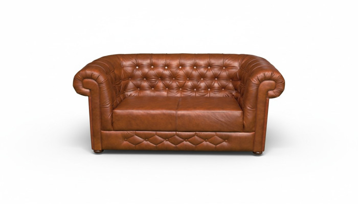 Chesterfield Couch Sofa Garnitur 3 Sitzer Polster Leder Sofas Couchen Neu BANTRY