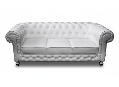 Chesterfield Couch Sofa Garnitur 3 Sitzer Polster Leder Sofas Couchen WHITTBY