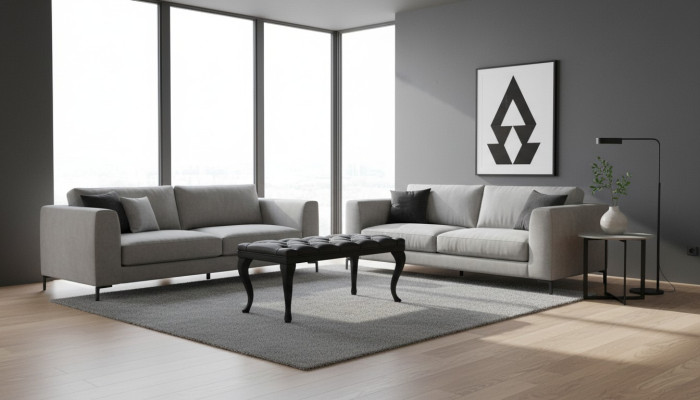 Chesterfield Hocker Beistellhocker Ottomane Couch Leder Stoff Textil Beistell