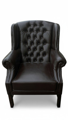 Chesterfield křeslo s ušáky pohovka relaxační kožená pohovka sedačka C.15