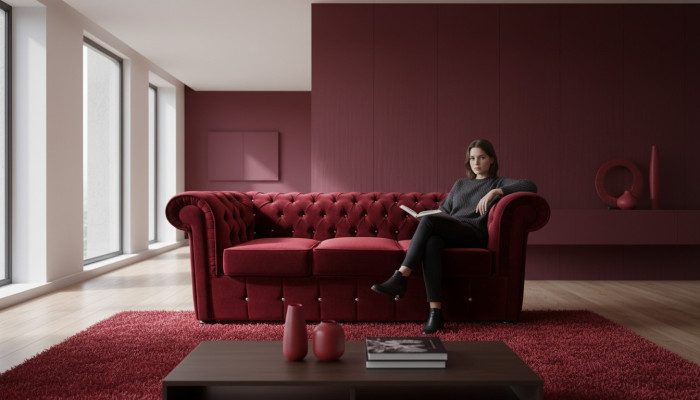 Chesterfield pohovka gauč čalouněný designový 3místný komplet pohovek nový CHESTER 4