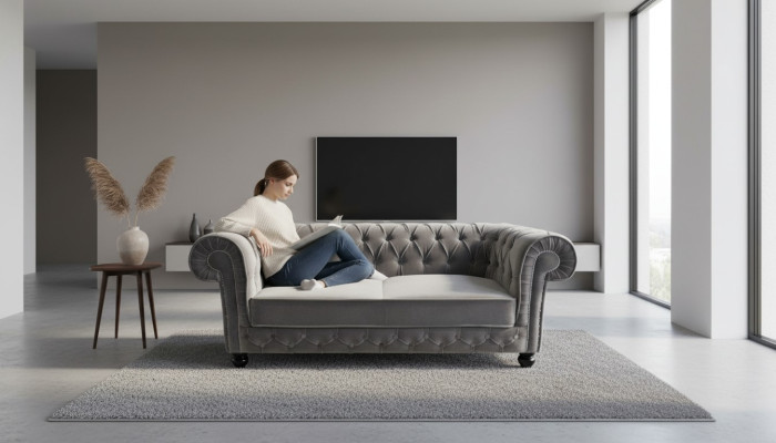 Chesterfield pohovka gauč čalouněný designový 3místný komplet sedací soupravy nová CHESTER 2