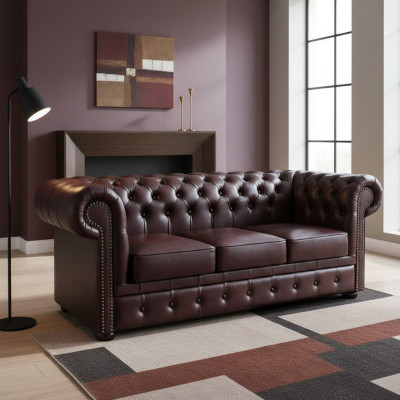 Chesterfield Sofa Couch Polster 3 Sitz Klassische Couchen Garnitur Neu