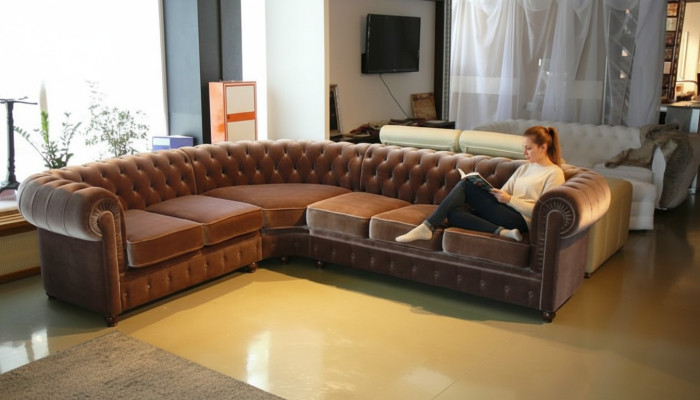 Ecksofa Chesterfield Sofagarnitur Ecke Eck Couch Polster Sitz Sofa Garnitur Neu