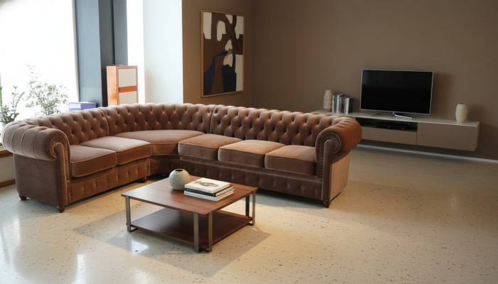 Ecksofa Chesterfield Sofagarnitur Ecke Eck Couch Polster Sitz Sofa Garnitur Neu