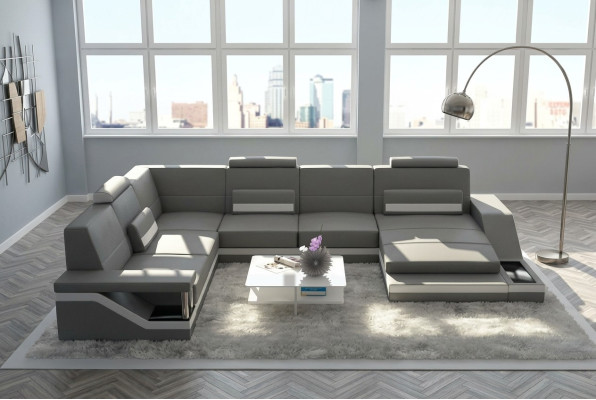 Designer U-Form Pohovka Rozkládací rohová sedací souprava Rohová sedací souprava Pohovka Obývací stěna