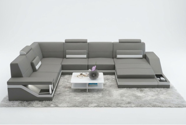 Designer U-Form Pohovka Rozkládací rohová sedací souprava Rohová sedací souprava Pohovka Obývací stěna