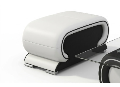 Designer kožený polštář Lounge Hocker gauč Sofa Beistell Fernseh