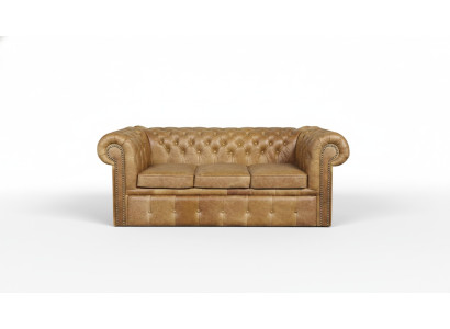 Chesterfield Designer Sofa Couch Polster Garnitur 3 Sitzer Napoli Sofas Möbel