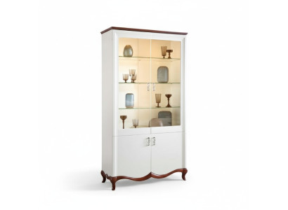 Massivholz Echtholz Handarbeit Klassische Vitrine Vitrinen Schrank Vitrinen MIW2