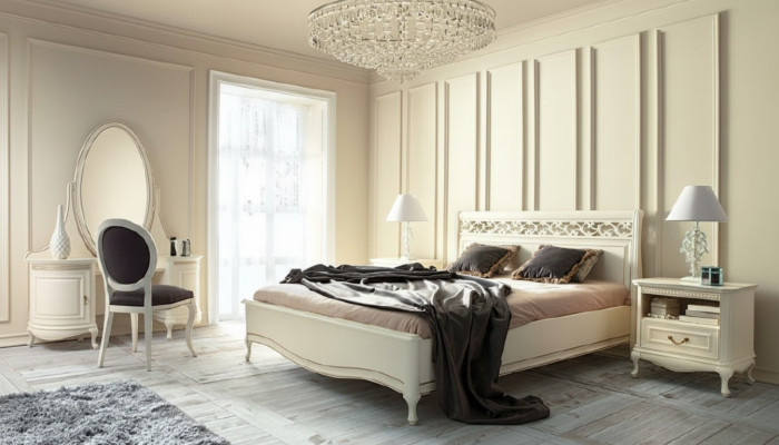 Italisches Stil Set 5tlg Bett Designer Exclusiv Luxus Bett Betten Doppelbett