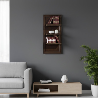 Wohnzimmer XXL Bücherregal Massiv Holz 131cm Ablage Regal Regale CD DVD Bücher
