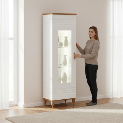 Klassische Kommode Vitrine Kommoden Vitrinen Kommodenschrank Schrank TO-W1