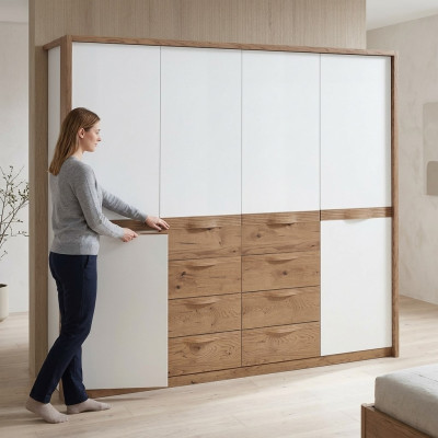 Klassische Schränke Schrank Eckschrank Kleiderschrank Holzschrank