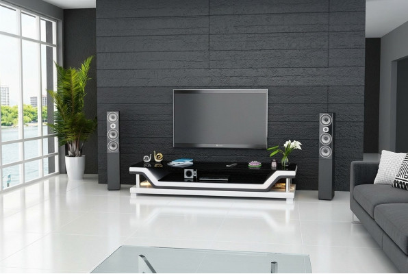 RTV TV Sideboard Leder Glas Tisch Fernseh Schrank Tisch Designer 3009